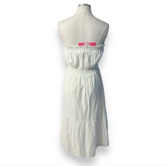 LILLY PULITZER Nikole Strapless Eyelet Midi Dress NEW - Picture 4 of 10